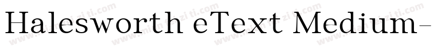 Halesworth eText Medium字体转换